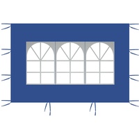 3×2m Pavillon Seitenwände mit Fenster, Langlebige 210D Oxford Stoff Seitenwände, Freien Wasserabweisend und Atmungsaktiv Tragbare Ersatzseitenwände, Zeltzubehör Partyzelte (Blau mit Fenster)