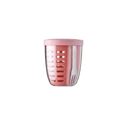 Mepal Ellipse Fruitpot ellipse, inkl. Edelstahlgabel, 600 ml 107655078700 , Farbe: vivid mauve