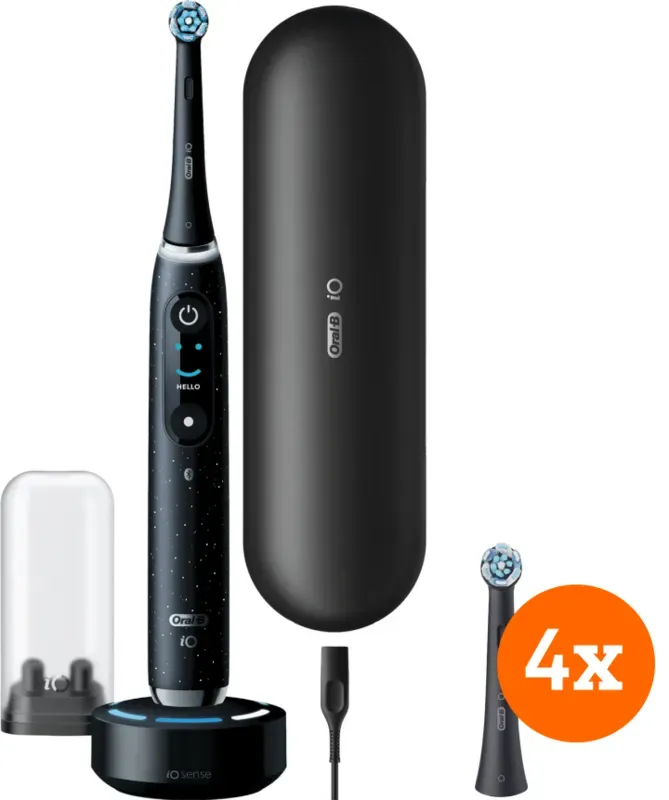 Oral-B iO 10 Black + iO Ultimate Clean Aufsteckbürsten (4 Stück)