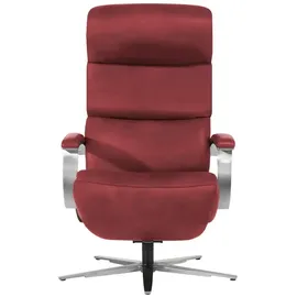 Hukla Relaxsessel Florian Leder 73 x 115 x 91 cm Rot elektrisch