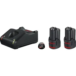 Akku-Set Bosch 12V 2x 3,0 Ah Akkus und Ladegerät