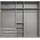 WIMEX Drehtürenschrank London 225 x 208 x 58 cm Schwarz
