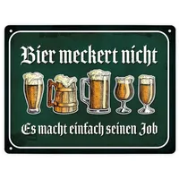 Trendaffe Metallschild XL mit Bier Motiv und Spruch: Bier