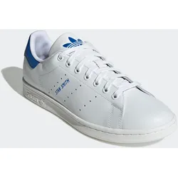 Sneaker ADIDAS ORIGINALS "STAN SMITH", Gr. 41, weiß (cloud weiß, cloud weiß, blau), Leder, sportlich, Schuhe