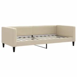 vidaXL Tagesbett Ausziehbar mit Matratzen 90 x 200 cm beige