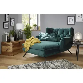 KAWOLA Relaxsessel CHARME Polyester 90 x 90 x 200 cm Grün mit Kissen