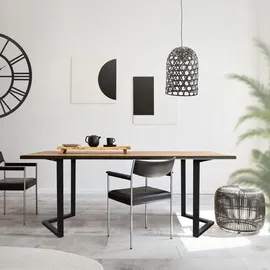 ML-Design 2er Set Tischkufen Arrow 70x72cm V-Form Metall Schwarz, Industriedesign,