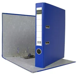 Midori 3 x Akten-Ordner PP A4 50 mm Blau Kunststoff Archiv Büroordner Ringordner