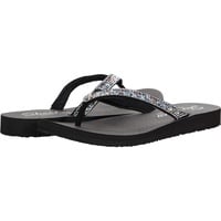 Skechers Cali Women's Damen Meditation – Lotus Bae Flipflop, Schwarz/Mehrfarbig, 41.5 EU - 41.5 EU