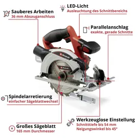 Einhell TE-CS 18/165-1 Li-Solo ohne Akku