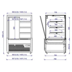 CombiSteel Kühlvitrine Nero 1.4