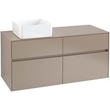 Villeroy & Boch Villeroy und Boch Collaro Waschtischunterschrank C04200PD 120 x 54,8 x 50 cm, Waschtisch links, Black Matt Laquer