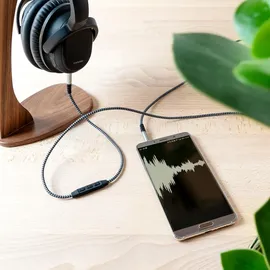 kwmobile Kopfhörerkabel für JBL E30 / E50 / E55BT / E65 BTNC / LIVE 500BT / Ersatz Kabel 150 cm Mikrofon Lautstärkeregler - 3.5mm Klinke