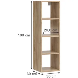 Vicco Wandregal Wido 30 x 100 x 30 cm Anthrazit/Sonoma