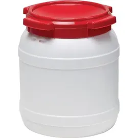 curtec deutschland gmbh Weithalsfass 15,0l PE weiß m.rotem Deckel o.Tragegriffe Einfüllöffnung-D.204mm