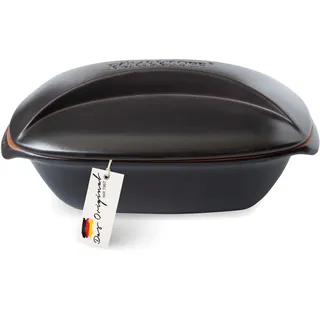 ROMERTOPF Römertopf Bräter CULINARIO für 4 Personen - 3 Liter Schmortopf mit Deckel aus Keramik – Zum Schmoren, Braten und Dampfgaren - Backofengeeignet