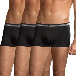 Jockey 3P Cotton Stretch Short Trunk Schwarz Baumwolle 3XL Herren
