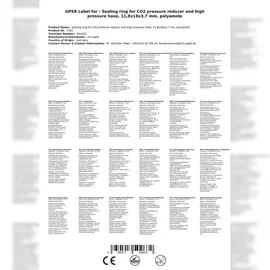 ich-zapfe Dichtung für CO2 Druckminderer und Hochdruckschlauch 11,8x18x3,7 mm Polyamid