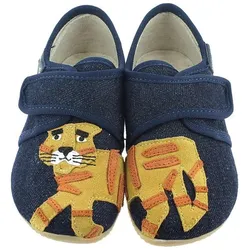 Klett-Slipper Tiger Kinder Hausschuhe, Nachtblau