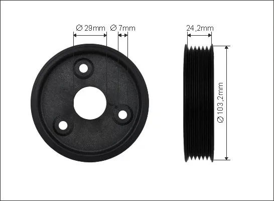 CAFFARO Riemenscheibe, Servopumpe 500322 für RENAULT
