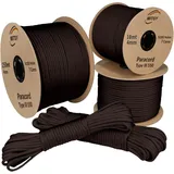 MITSY Paracord 4 mm 10 Meter Dunkel braun 100% Nylon Schnur für Hundeleine, Camping, Outdoor und Survival Ausrüstung mit 10m, 25m, 50m, 100m, 250m Paracord 550 Typ III 7 Kern