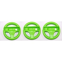 3x für Nintendo Wii Lenkrad Grün Green Mario Kart Controller Zubehör Wheel