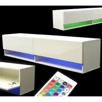 Apex Digital LED Lowboard TV-Schrank 140 Hochglanz Hängeschrank Fernsehschrank