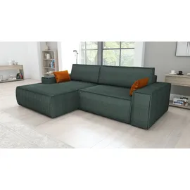 mebloland Ecksofa TOR mit Schlaffunktion. Farbe: Jungle Green. - Grün
