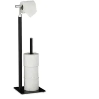 Relaxdays Toilettenpapierhalter, Ständer für 4 Ersatzrollen, stehender Klopapierhalter, 71