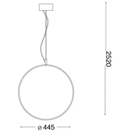Ideal Lux Circus 1-flg. 44 cm rund schwarz