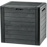 Kadax Gartenkiste, Aufbewahrungsbox aus Kunststoff, 140l, Anthrazit