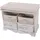 Mendler Sitzbank Kommode mit 2 Körben 42 x 62 x 33 cm Weiß