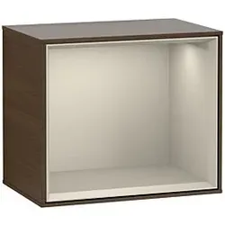 Villeroy und Boch Finion Regalmodul F580HHGN 41,8x35,6x27cm, Regal Sand Matt, Walnut veneer