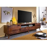 MASSIVMOEBEL24.DE TV-Board Sheesham 220x40x48 walnuss lackiert MALMÖ 2#123