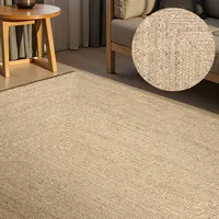 HANSE HOME Teppich Juteteppich Teppich Juno, rechteckig, Höhe: 9 mm, Jute, Shape, Handgemacht, Wohnzimmerteppich, Naturteppich, Wohnzimmer weiß 60 cm x 90 cm x 9 mm