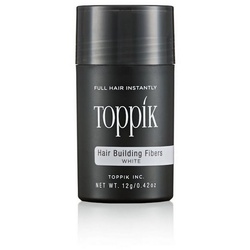 TOPPIK Haarstyling-Set TOPPIK 12 g. Haarverdichter - Streuhaar Haarverdichtung mit Schütthaar, Haarfasern, Puder, Hair Fibers weiß