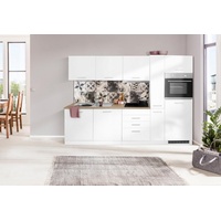 Held MÖBEL Küchenzeile »Visby«, mit E-Geräten, Breite 270 cm inkl. Kühlschrank, weiß