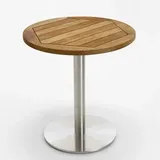 Niehoff Bistro Klapptisch Ø 125 x 76 cm Teak geölt/weiß