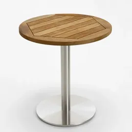 Niehoff Bistro Klapptisch Ø 125 x 76 cm Teak geölt/weiß