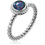 Nenalina Ring 925 Silber Geburtsstein Oktober in grau, | Gr.: 52