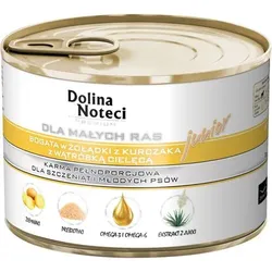 Dolina Noteci PREMIUM für Hunde kleiner Rassen JUNIOR reich an Hühnermägen mit Kalbsleber 24x185 g