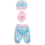 Heless 1080 Puppen-Baby-Outfit Einhorn Emil & Fee Emma, 3-teilig Gr. 28-35 cm