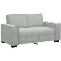 vidaXL 2-Sitzer-Sofa Hellgrau 120 cm Samt
