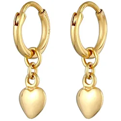 Elli Creolen Herz Liebe Romantik 925 Silber goldfarben Damen 
