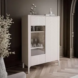 lookway Glasvitrine LUMI 103 x 41 x 130 cm Beige
