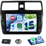 ESSGOO Autoradio Für SUZUKI SWIFT III EZ MZ 2005-2010 Carplay Navi Android 15 Autoradio (RDS, USB Type-C, 4+64GB(optional), Digitalradio (DAB), FM, Carplay Android Auto Bluetooth EQ USB GPS Navi WIFI Touchscreen) schwarz