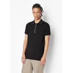 Armani Exchange für Herren. 8NZF71ZJH2Z1200 Cotton Stretch Polo Shirt schwarz (XL), Lässig, Baumwolle, Klassisch, Kurzarm