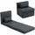 Homcom Schlafsessel 75 x 74 x 80 cm Dunkelgrau mit Kissen
