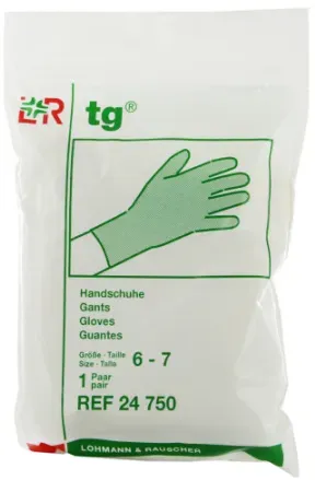 Lohmann & Rauscher Tg Handschuh Fertigverband 100% Baumwolle Größe 6-7 Klein 1 Paar (24750)