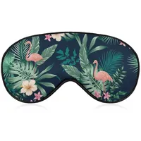 Schlafmaske Motiv: tropischer Dschungel Flamingo, Schlafmaske für Herren Damen Teenager Kinder, Nachtschlafmaske Augenbinde, blockiert Licht, weicher Augenschatten-Bezug für Reisen Yoga Nickerchen